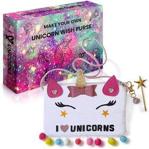 2Pepers Make Your Own Unicorn Purse Kit, Arts and Crafts for Kids Ages 3-8 Years